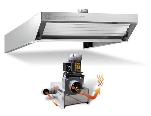 Afzuigkap met motor - 850x1000x202mm - 100 watt - RVS - geschikt voor BB646N-TP, BB1046N-TP, BB446N-TP, BB1646GWN-TP, HEB1011-46, HEB611-46, HGB1011-46