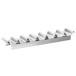 Snack wave - con 7 estantes y agarre empotrado - muy pulido - acero inoxidable