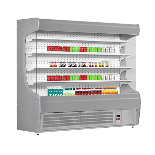 Duvar Tipi Soğutmalı Teşhir Ünitesi - 2020 mm - 4 raflı - gümüş ön panel