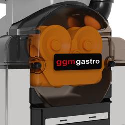 Automatic Orange Juicer - 550W - 58kg - with automatic feed, 45 oranges/min, 60-80mm orange size range, peel collection, digital control, fruit counter, Push & Juice button, safety cover - Stainless Steel