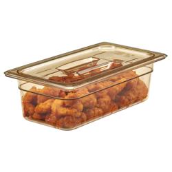 (6 komada) CAMBRO | H-PAN™ - GN ravni poklopac otporan na toplinu 1/3 - Sa drškom - Jantar 