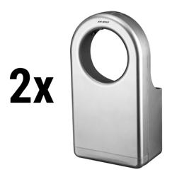 (2 stuks) AIR-WOLF | Handdroger met infraroodsensor - ABS Zilver