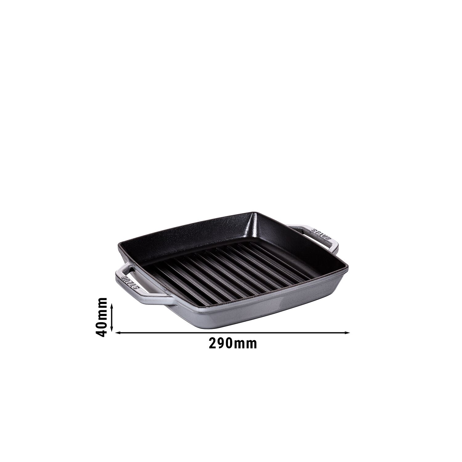 STAUB | GRILL PANS - Poêle à griller - 230x230mm - Fonte - Gris graphite	