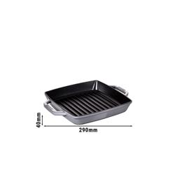STAUB | GRILL PANS - Grillpan - 230x230mm - Gietijzer - Grafietgrijs