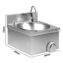 Lavamanos - con grifo monomando (conexión de agua fría y caliente) y dispensador de jabón
