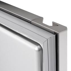 Saladette PREMIUM PLUS - 978mm - 2 deuren - met glazen opzetvitrine voor 5x GN 1/6 - granieten werkblad