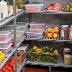 (6 pièces) CAMBRO | Contenants GN 1/2 en polypropylène – laiteux – hauteur : 100 mm         