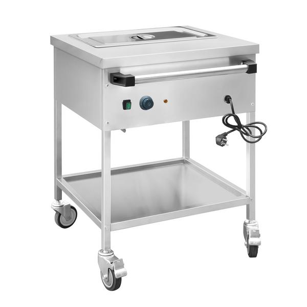 Bain-marie wagen - 1,95 kW - 1x GN 1/1 - met aftapkraan