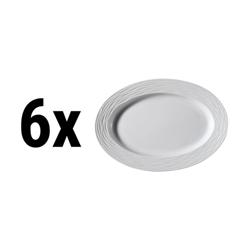 (6 piezas) SEA WAVE - fuente ovalada / plato - Ø 35 cm