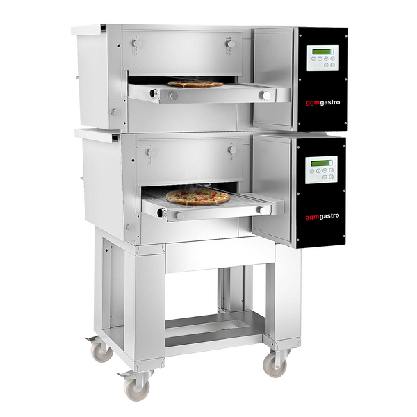 (2 Adet) Gazlı Konveyör Fırın - 1300 x 100mm - Dijital-  Bant genişliği: 400mm - Alt Stand dahil