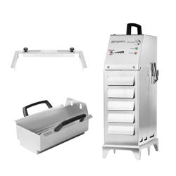 Mobiele accu frituurolie filtermachine - 50 liter/minuut - RVS - met automatische filtratie - voor friteuse tot 20 liter