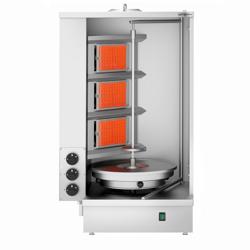 Machine à Shawarma au gaz - 3 brûleurs - 10.5kW - pour 40kg de viande - à poser