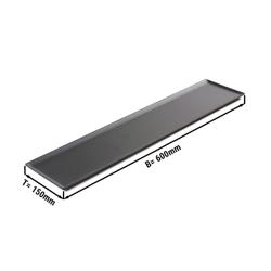 Prezentacijski pladanj - Plastika - 600x150x3 mm - crna