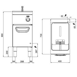 Friteuse électrique – 18 litres – 18 kW
