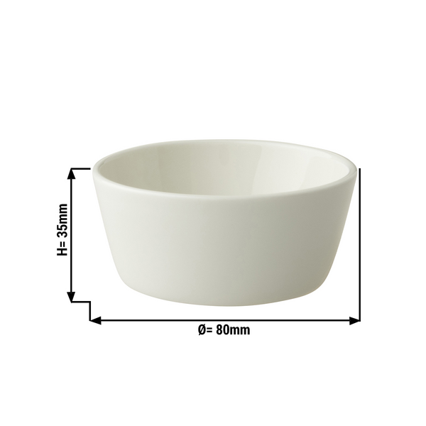 (12 db) LUX - Tál Maastricht - 10 cl - Ø 8 cm - Elefántcsont színű