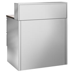 Stół Sałatkowy PREMIUM - 903 mm - nadstawka ze stali nierdzewnej dla 5x GN 1/6 - 2 drzwi	