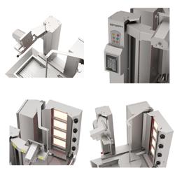 Gas Robot per Kebab professionale - 4 bruciatori - max 95kg - Da pavimento
