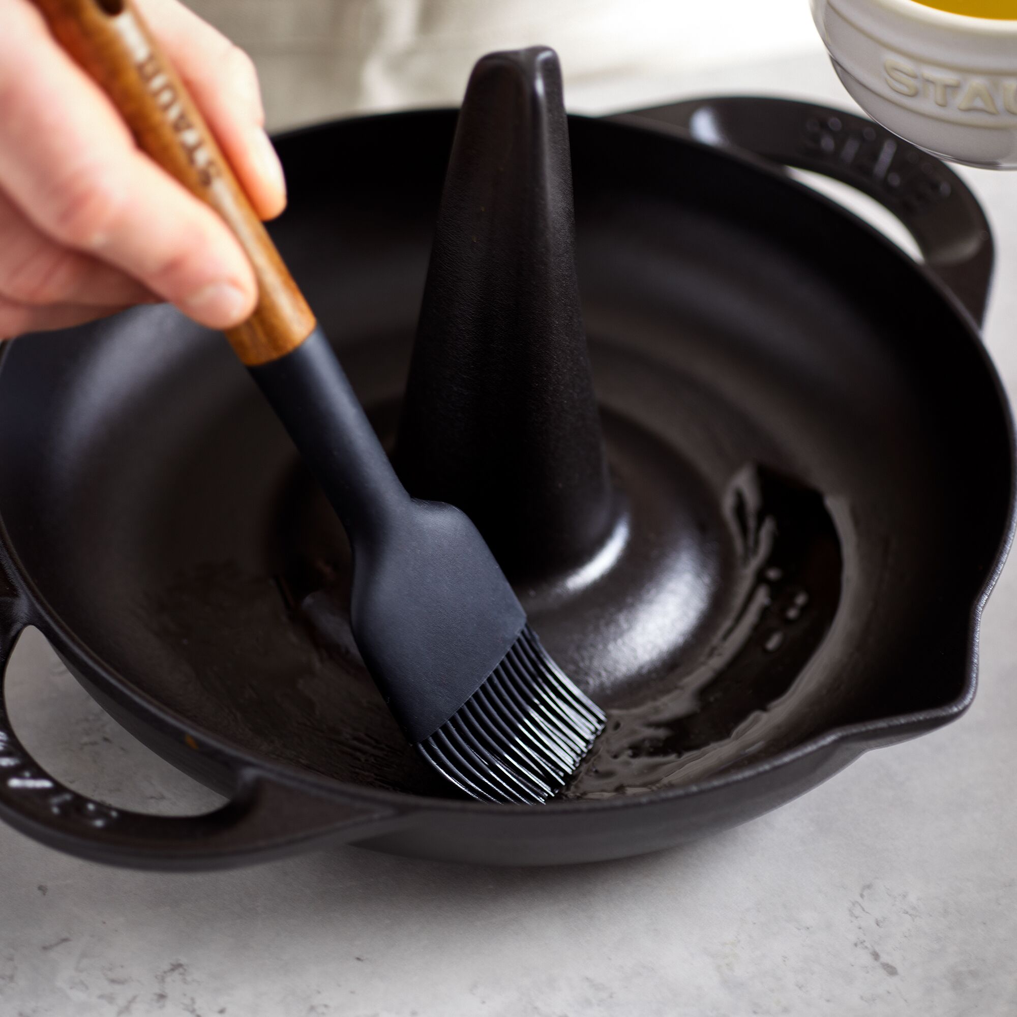 STAUB | Pinceau de cuisine – 220 mm – Silicone/Bois – Noir