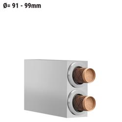 bekerdispenser - Rvs - met 2 dispensers - Ø91-99mm