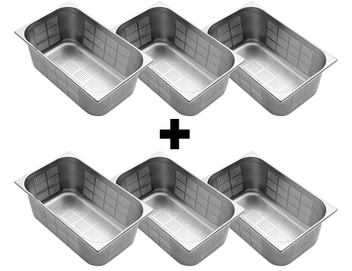 Pojemnik ze stali nierdzewnej  GN 1/1 - perforowany – Głębokość: 200 mm