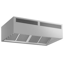 Indukciós befúvású fali elszívóernyő - 2000 mm - motor nélkül - zsírfogó (labirint) szűrővel