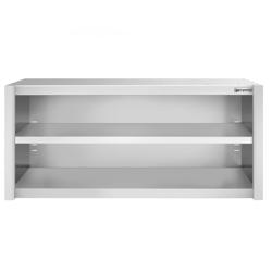 Roestvrijstalen wandkast PREMIUM - 1600x400mm - zonder schuifdeur - 650mm hoog