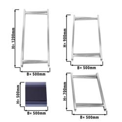 (3 piese) Set de mese laterale/cafea - înălțime pliabilă - 70, 90 și 120 cm