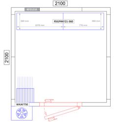Conjunto de estante de aluminio - profundidad de instalación: 360 mm
