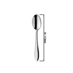 (12 pieces) Leandro Espresso Demitasse Spoons – 18/10 Stainless Steel - 113 mm - Mirror-Polished