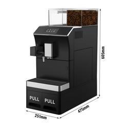 Cafetera automática profesional - 16 bebidas - Pantalla táctil de 5" - 1 depósitos de café en grano