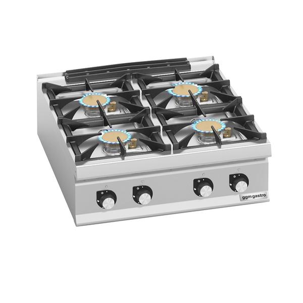 Kaasuliesi, pöytämalli Paolo 900 ‑sarja - 800x900x340 mm - 40 kW - 4 poltinta