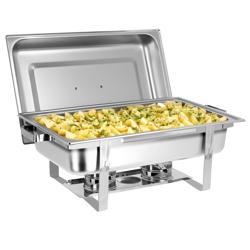 (2 pieces) Chafing Dish - GN 1/1 - with lid & stainless steel legs