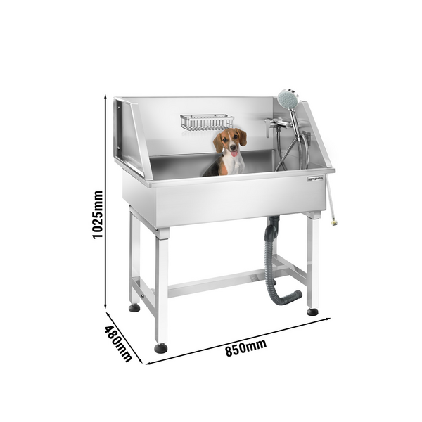 Bañera para mascotas - con grifo y alfombrilla antideslizante
