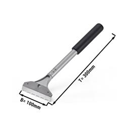 Grattoir - 87x348x40mm - Inox avec poignée en plastique