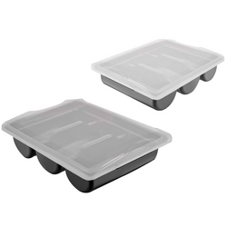 Tapa para caja de cubiertos con 3 compartimentos