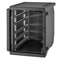CAMBRO | CAM GOBOX® - Frontloader - EN 600x400 - mit 2er Set Edelstahlschienen - Schwarz