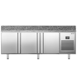 Table réfrigérée à pizza Premium PLUS - 1980 x 700 mm - avec 3 portes