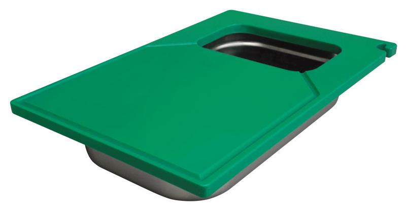 Snijplank - 600x400mm - Kunststof - Groen - Inclusief bak