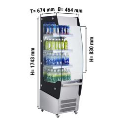 Witryna chłodnicza naścienna - 464 mm - 220 litrów - z oświetleniem LED & 3 półkami