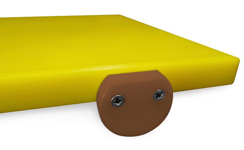 (2 st) Stopp för skärbrädor - 40x10x35 mm - brun