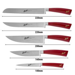 BERKEL | ELEGANCE - Messenblok met 5 messen - Rood leer