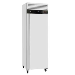 Koelkast RVS ECO - GN 1/1 - EN 600x400 - 680mm - 375liter - tot +8°C - met 1 deur - geforceerde koeling, automatische ontdooiing, slot, wielen, roosters & rvs rails