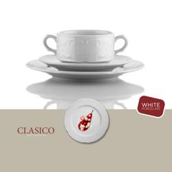 (12 stuks) Saladeschaal - CLASSICO - Porselein - rond - Ø180mm - stapelbaar - Wit