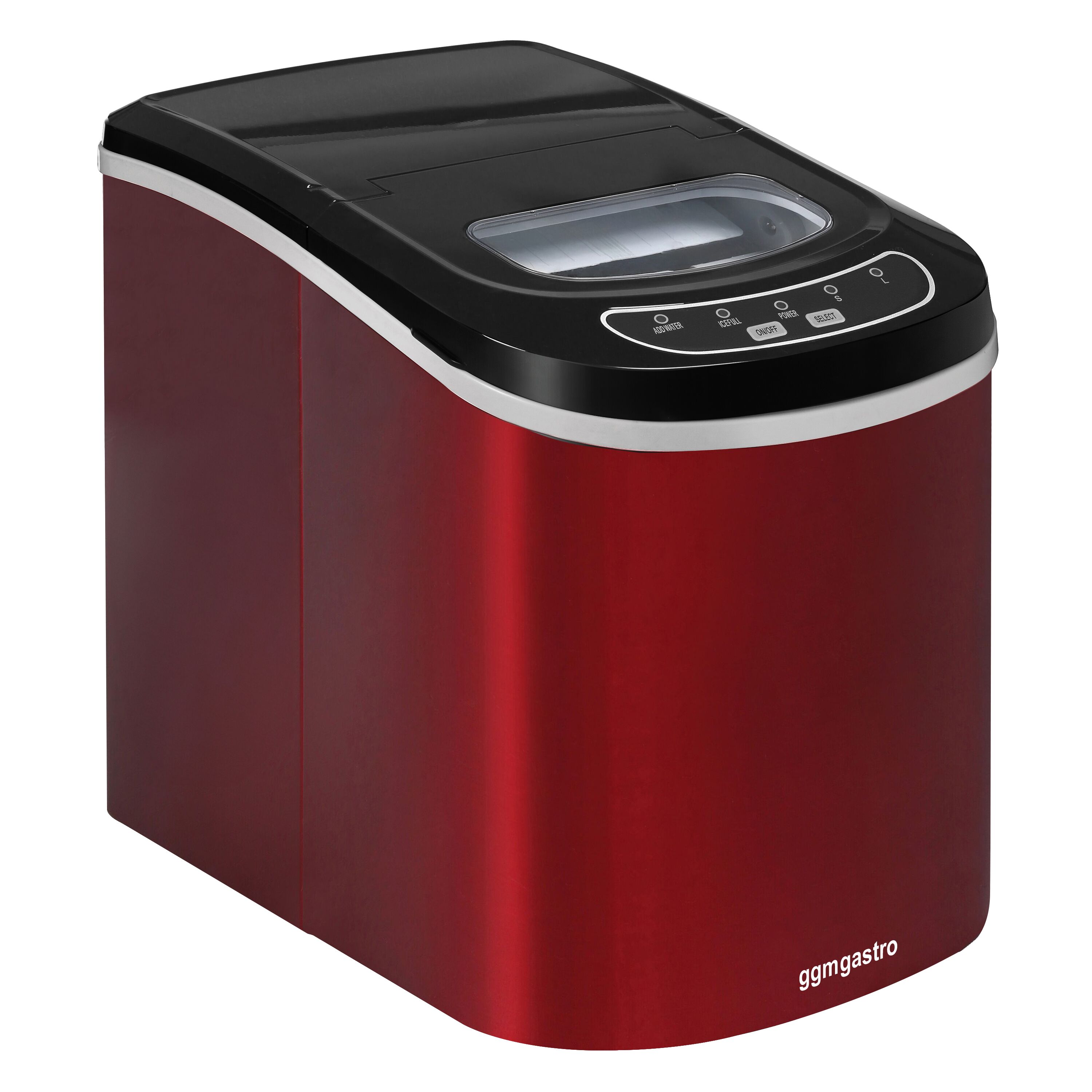 Machine à Glaçons Portable – 12kg/24h – 9 Glaçons En 8 Min – Réservoir 1,6L – Auto-nettoyage – Rouge