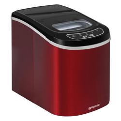 Máquina de gelo em cubos - cilindro oco - 12 kg/24 h - vermelho