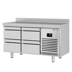 Koelwerkbank PREMIUM PLUS - 1468x700mm - met 4 lades - opstand