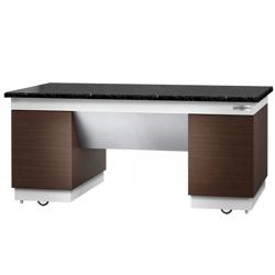 Ουδέτερο ερμάριο - 2000x1000x900 mm - τροχήλατο - με 4 πόρτες soft‑close - επιφάνεια εργασίας από μαύρο γρανίτη