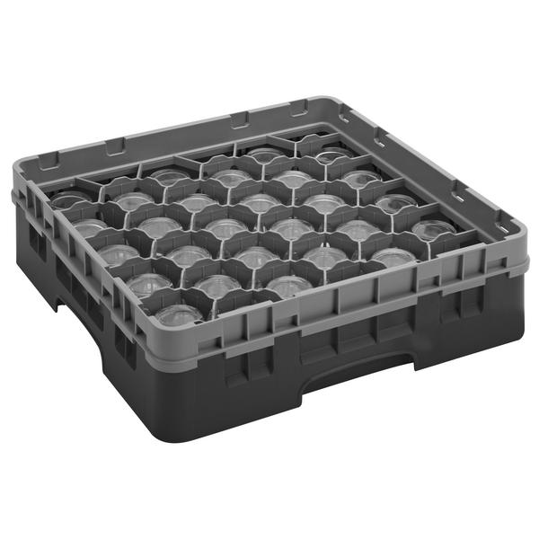 CAMBRO | CAMRACK® - Panier à verres 1/1 - 30 compartiments - avec 1 extension - 500x500mm - Noir