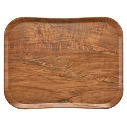 (12 stuks) CAMBRO | CENTURY™ - Glasvezel dienblad - rechthoekig - 430x330mm - Olijfbruin houtlook - Glad