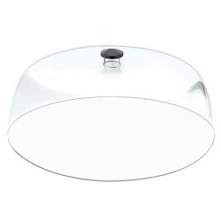 Round Tray Cover Hood – Clear Polycarbonate, 129×338×151 mm, Ergonomic Handle – Fits TAHSRGP/TAHTRGP